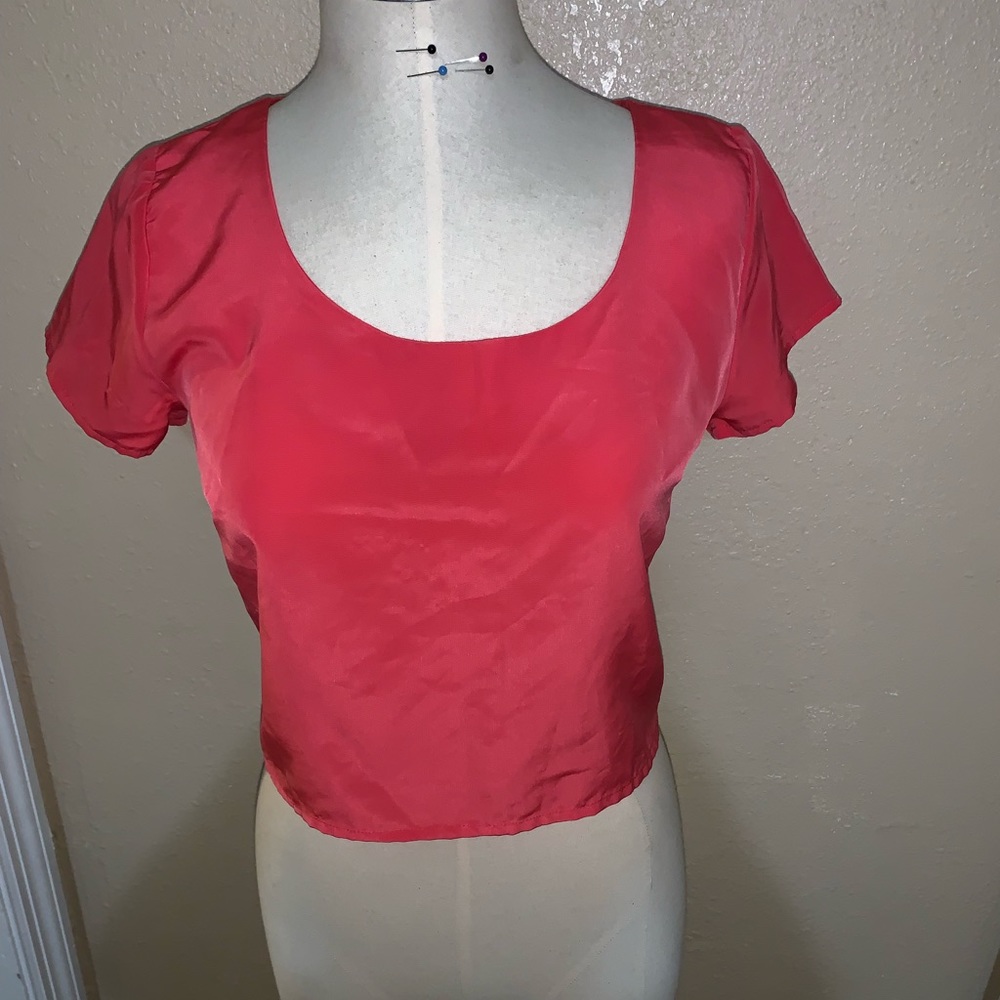 Coral Crop Shirt